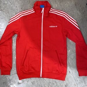 Adidas red track jacket